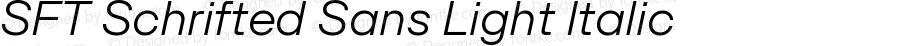 SFT Schrifted Sans Light Italic