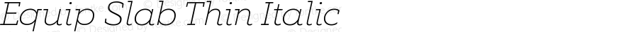 Equip Slab Thin Italic