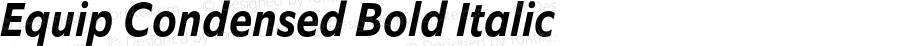 Equip Condensed Bold Italic