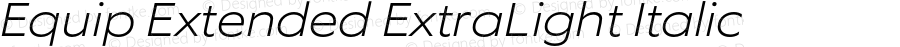 Equip Extended ExtraLight Italic