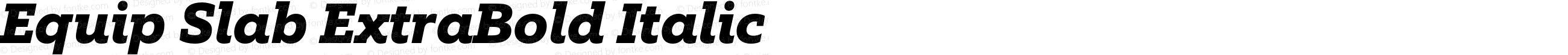 Equip Slab ExtraBold Italic
