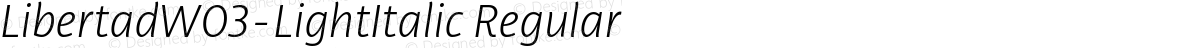 LibertadW03-LightItalic Regular