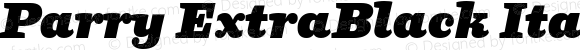 Parry ExtraBlack Italic