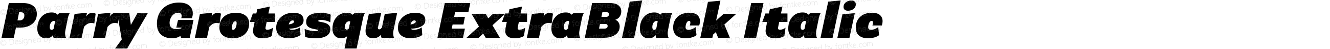 Parry Grotesque ExtraBlack Italic