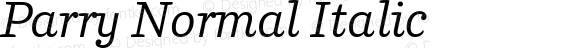 Parry Normal Italic