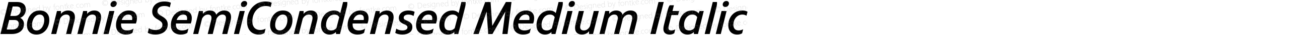 Bonnie SemiCondensed Medium Italic