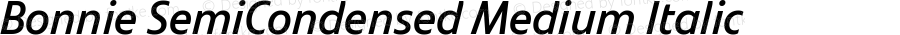 Bonnie SemiCondensed Medium Italic