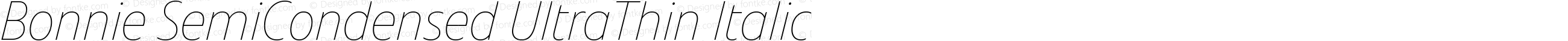 Bonnie SemiCondensed UltraThin Italic