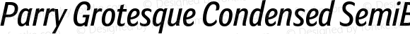 Parry Grotesque Condensed SemiBold Italic