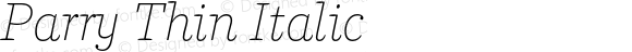 Parry Thin Italic