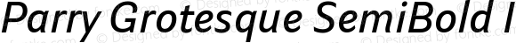 Parry Grotesque SemiBold Italic