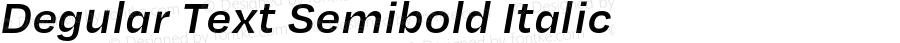 Degular Text Semibold Italic Italic