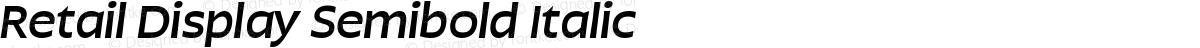 Retail Display Semibold Italic