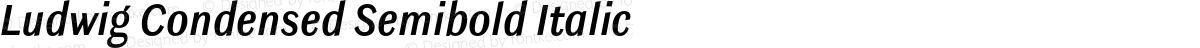 Ludwig Condensed Semibold Italic
