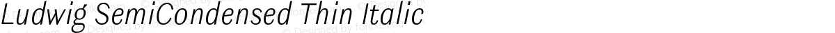 Ludwig SemiCondensed Thin Italic