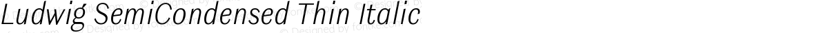 Ludwig SemiCondensed Thin Italic