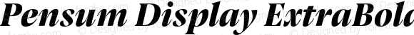 Pensum Display ExtraBold Italic