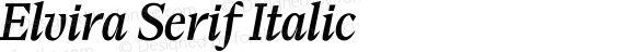 Elvira Serif Italic