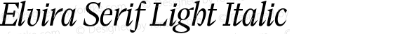 Elvira Serif Light Italic
