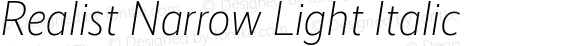 Realist Narrow Light Italic