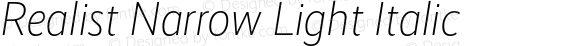 Realist Narrow Light Italic