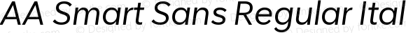 AA Smart Sans Regular Italic