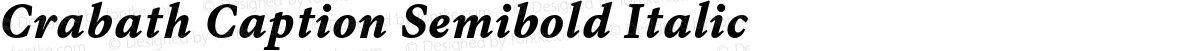 Crabath Caption Semibold Italic