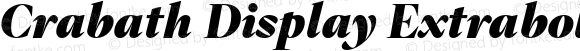 Crabath Display Extrabold Italic