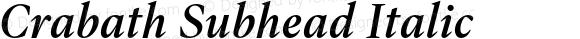 Crabath Subhead Italic