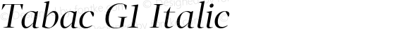 Tabac G1 Italic