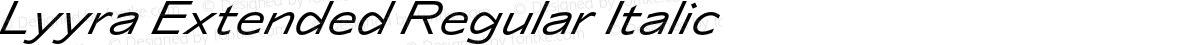 Lyyra Extended Regular Italic