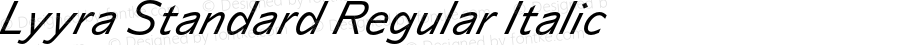 Lyyra Standard Regular Italic