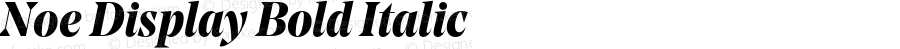 Noe Display Bold Italic