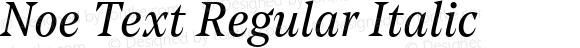 Noe Text Regular Italic