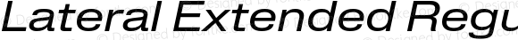 Lateral Extended Regular Italic