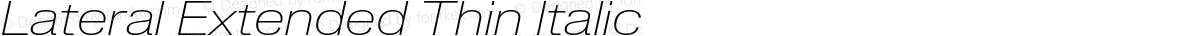 Lateral Extended Thin Italic