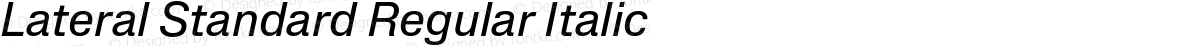 Lateral Standard Regular Italic