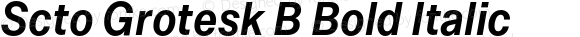 Scto Grotesk B Bold Italic