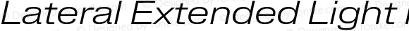 Lateral Extended Light Italic