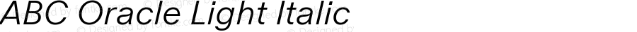 ABC Oracle Light Italic