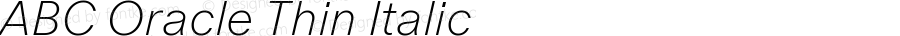 ABC Oracle Thin Italic
