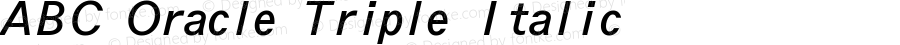 ABC Oracle Triple Regular Italic