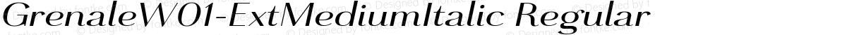 GrenaleW01-ExtMediumItalic Regular