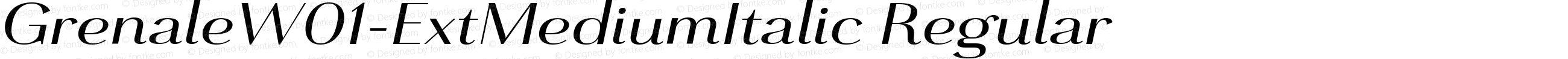 Grenale W01 Ext Medium Italic