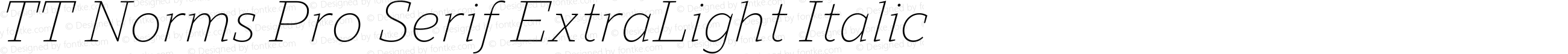 TT Norms Pro Serif ExtraLight Italic