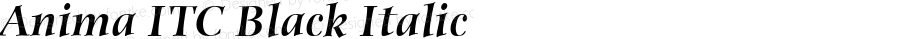Anima ITC Black Italic Version 1.00