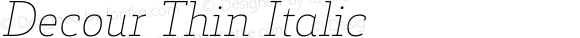 Decour Thin Italic