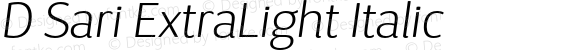 DSariExtraLight-Italic