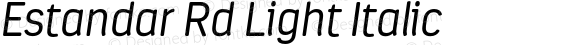 Estandar Rd Light Italic