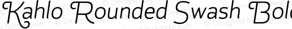 Kahlo Rounded Swash Bold Italic